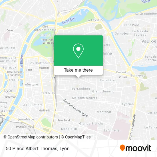 50 Place Albert Thomas map