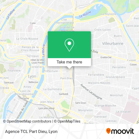 Agence TCL Part Dieu map