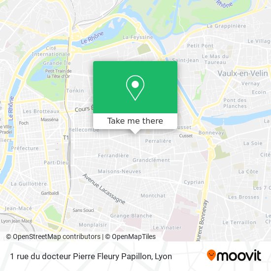 Mapa 1 rue du docteur Pierre Fleury Papillon