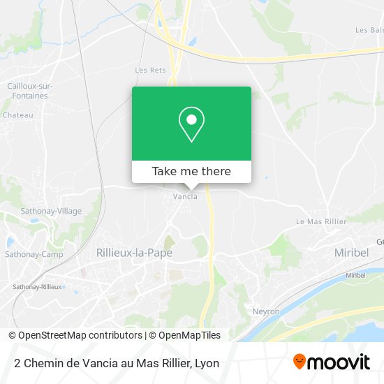 2 Chemin de Vancia au Mas Rillier map
