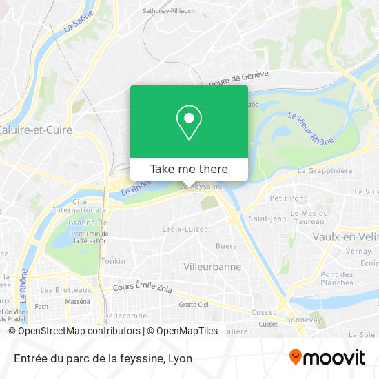 Entrée du parc de la feyssine map