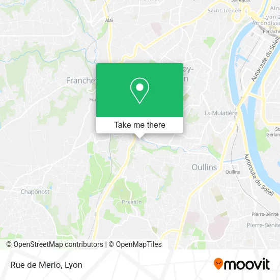 Rue de Merlo map