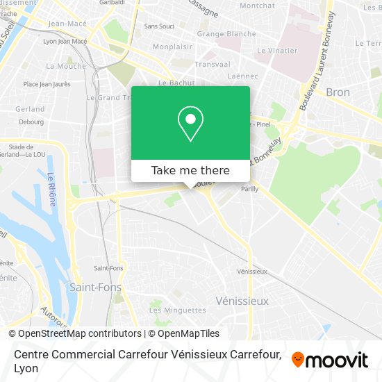 Mapa Centre Commercial Carrefour Vénissieux Carrefour