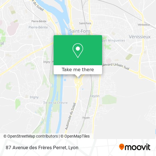 87 Avenue des Frères Perret map