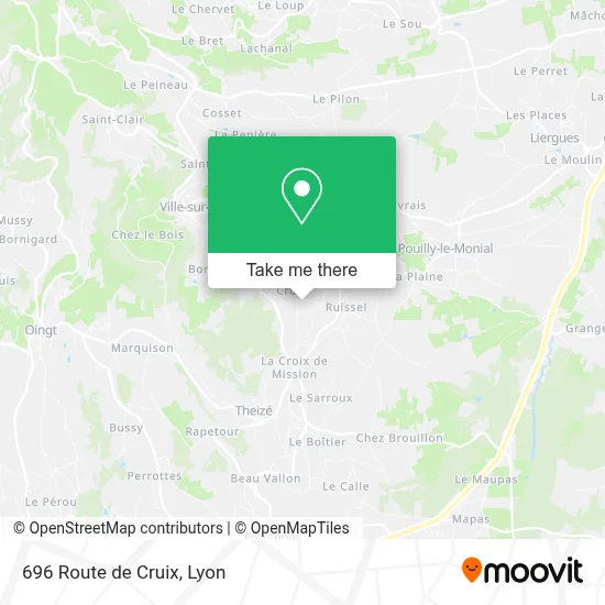 696 Route de Cruix map