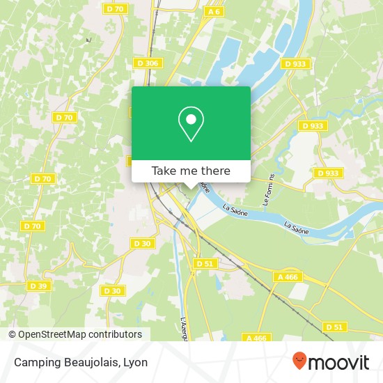 Mapa Camping Beaujolais