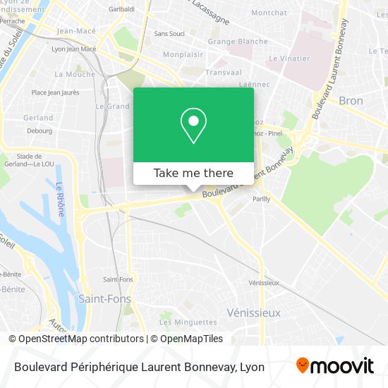 Mapa Boulevard Périphérique Laurent Bonnevay