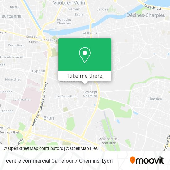 Mapa centre commercial Carrefour 7 Chemins