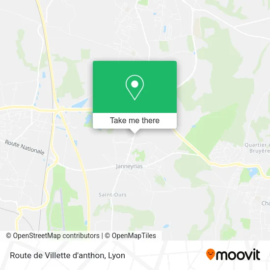 Route de Villette d'anthon map