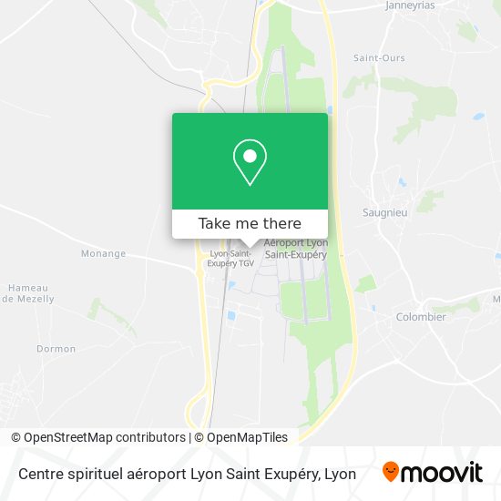 Mapa Centre spirituel aéroport Lyon Saint Exupéry