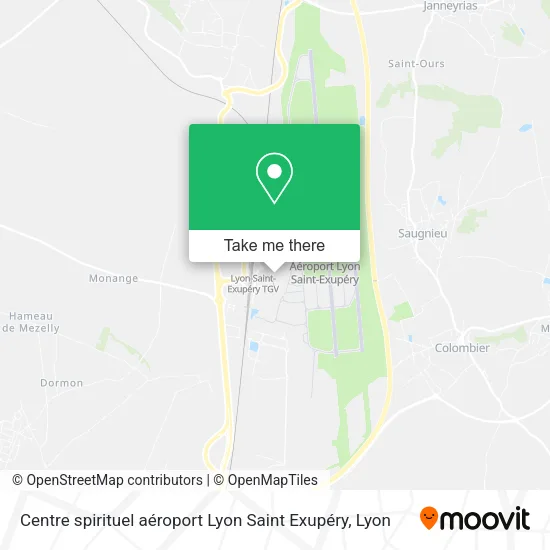 Centre spirituel aéroport Lyon Saint Exupéry map