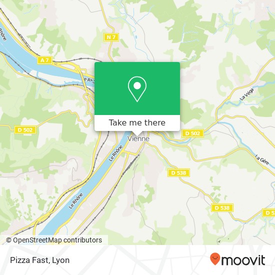 Pizza Fast, Place Charles de Gaulle 38200 Vienne map