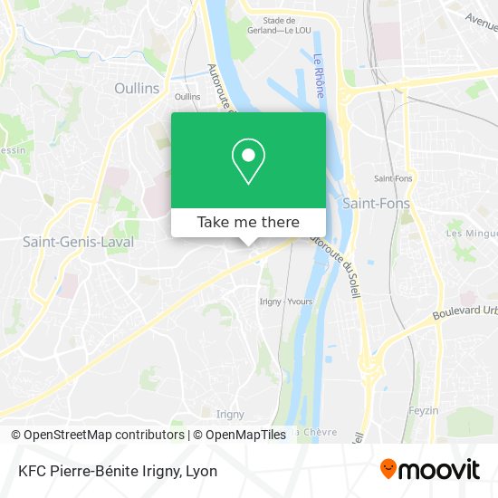 KFC Pierre-Bénite Irigny map