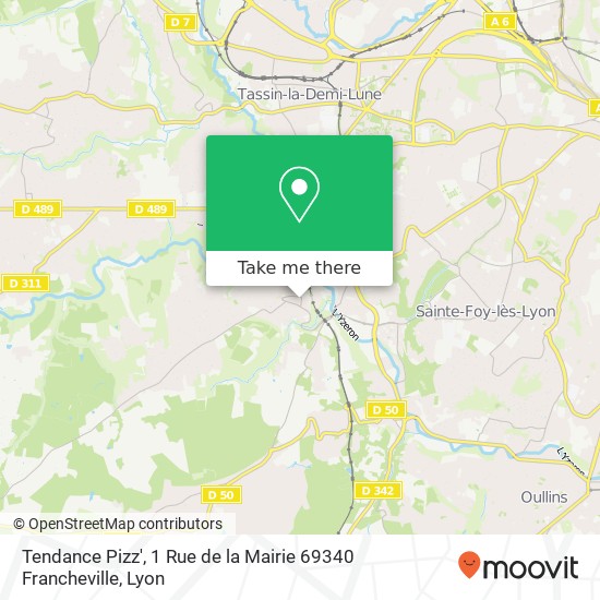 Tendance Pizz', 1 Rue de la Mairie 69340 Francheville map