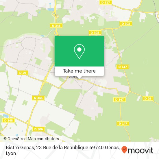 Bistro Genas, 23 Rue de la République 69740 Genas map