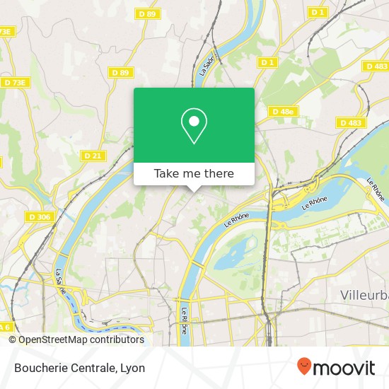 Mapa Boucherie Centrale, 70 Rue Pasteur 69300 Caluire-et-Cuire