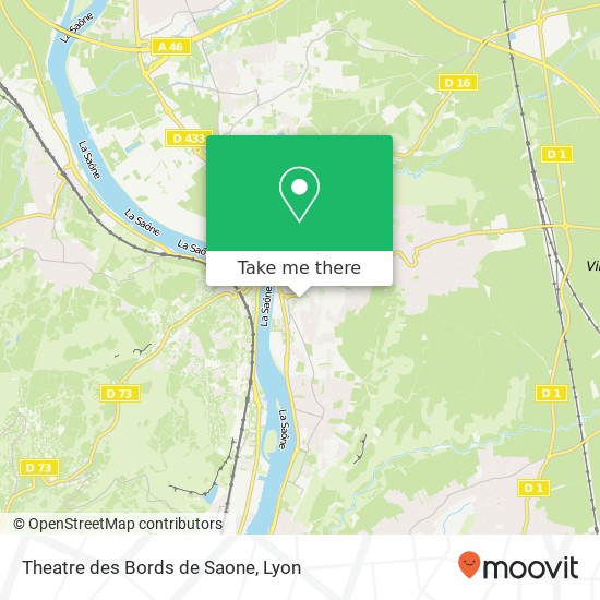 Mapa Theatre des Bords de Saone