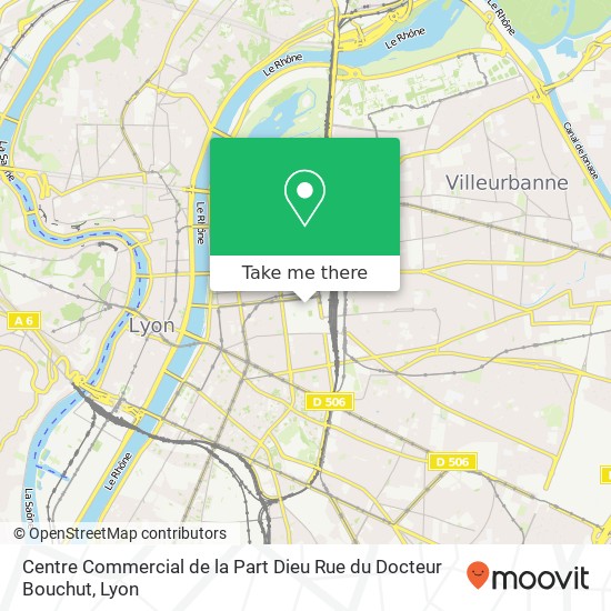 Centre Commercial de la Part Dieu Rue du Docteur Bouchut map
