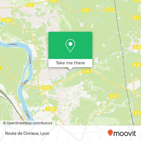Route de Civrieux map