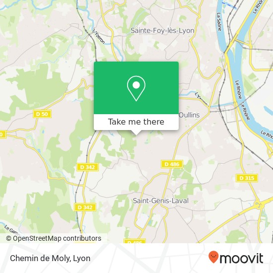 Chemin de Moly map