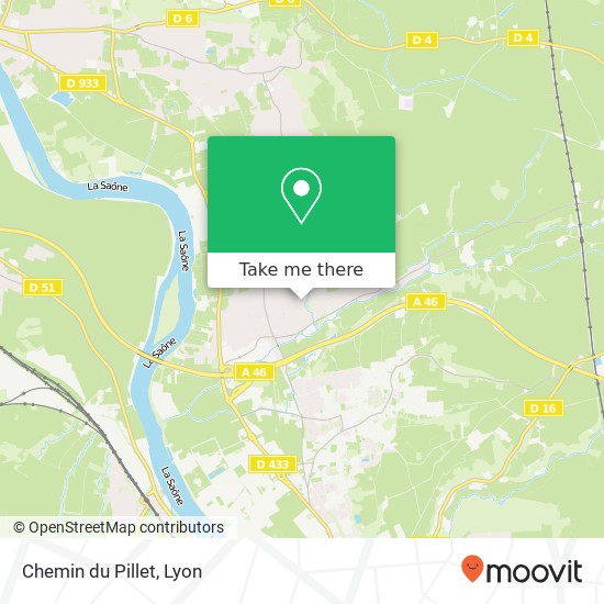 Mapa Chemin du Pillet