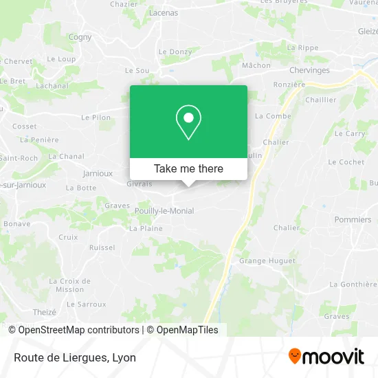 Route de Liergues map