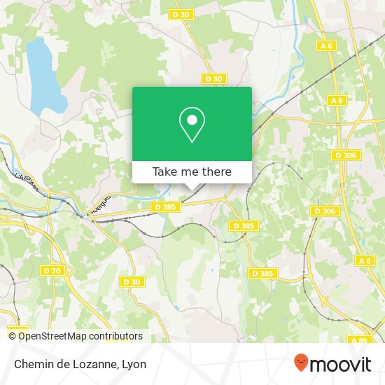 Mapa Chemin de Lozanne