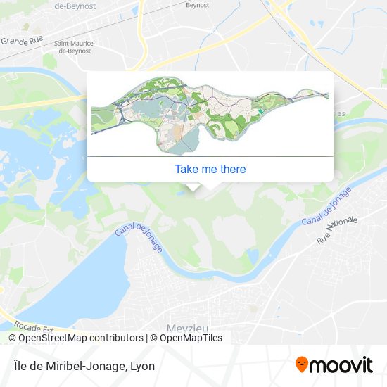 Île de Miribel-Jonage map