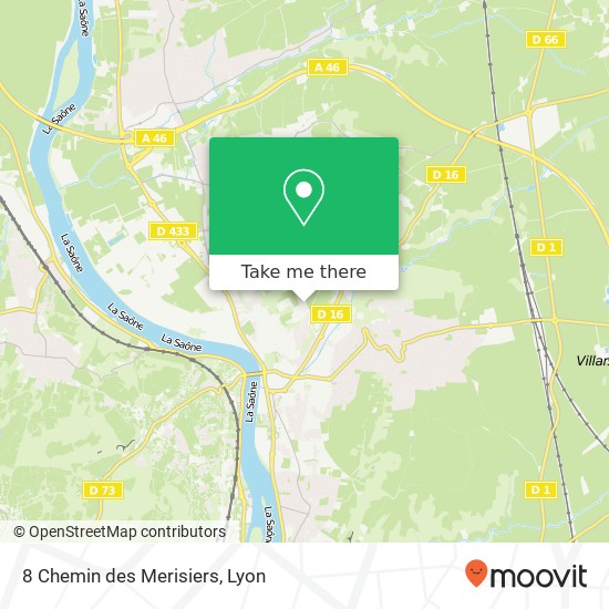 Mapa 8 Chemin des Merisiers