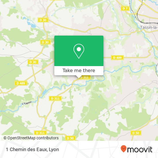 Mapa 1 Chemin des Eaux