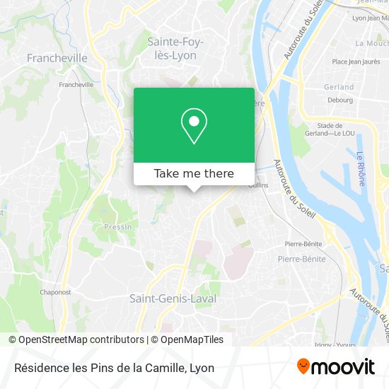 Résidence les Pins de la Camille map