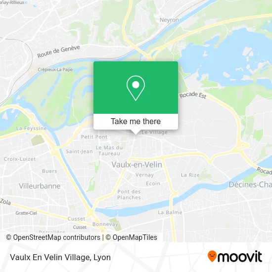 Vaulx En Velin Village map