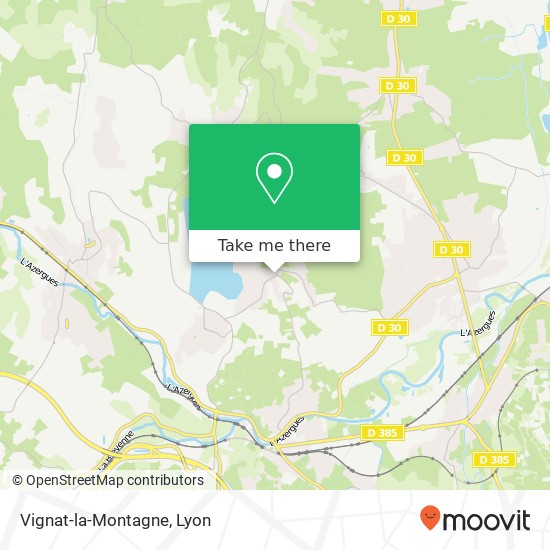 Mapa Vignat-la-Montagne