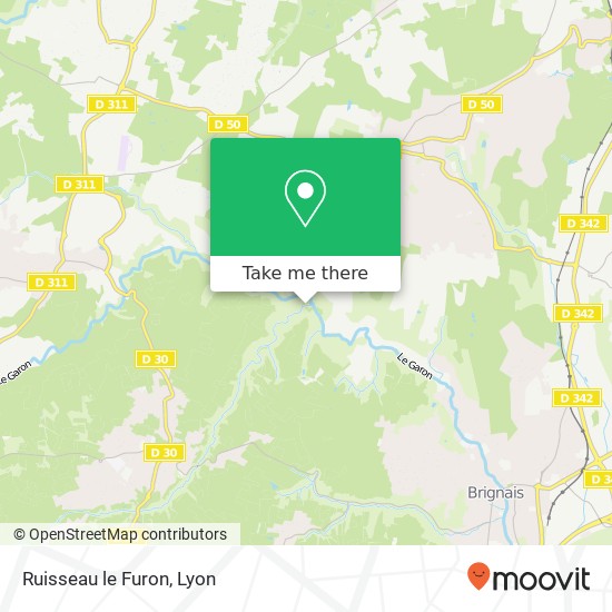 Mapa Ruisseau le Furon