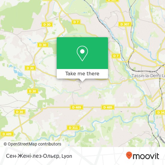 Mapa Сен-Жені-лез-Ольєр