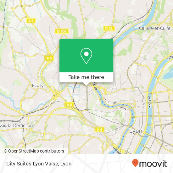 City Suites Lyon Vaise map