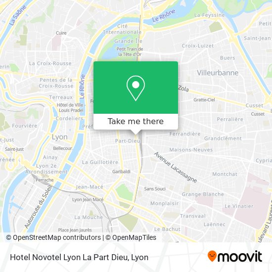 Hotel Novotel Lyon La Part Dieu map