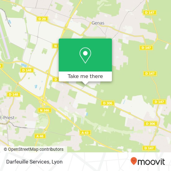 Darfeuille Services map