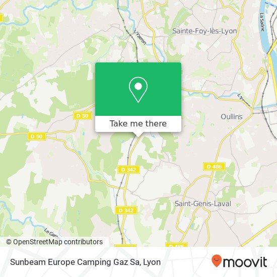 Mapa Sunbeam Europe Camping Gaz Sa