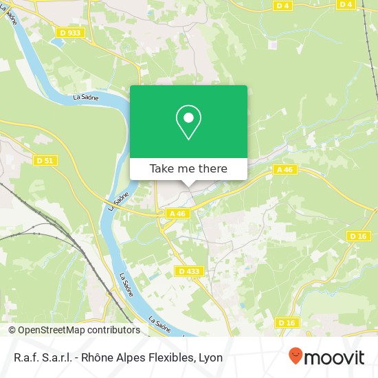 R.a.f. S.a.r.l. - Rhône Alpes Flexibles map