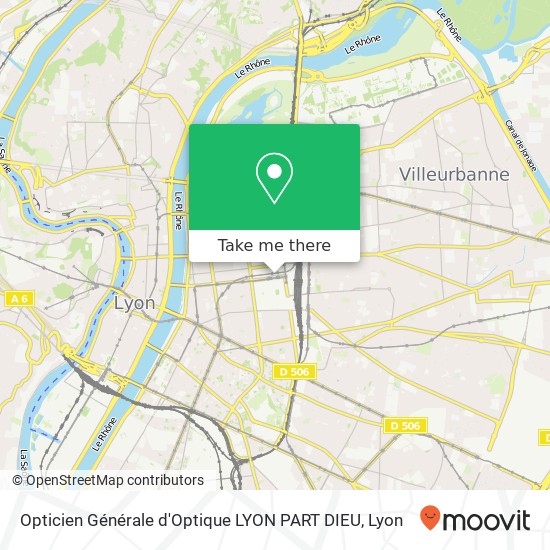 Opticien Générale d'Optique LYON PART DIEU map