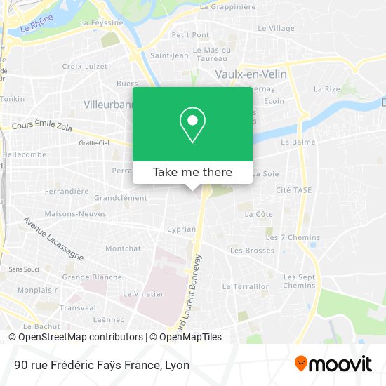 Mapa 90 rue Frédéric Faÿs France