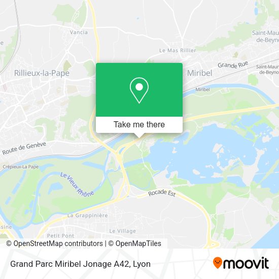 How To Get To Grand Parc Miribel Jonage A42 In Miribel By Bus Light Rail Or Metro