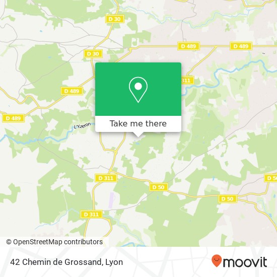 Mapa 42 Chemin de Grossand