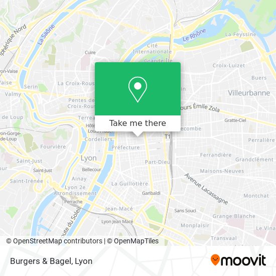 Burgers & Bagel map