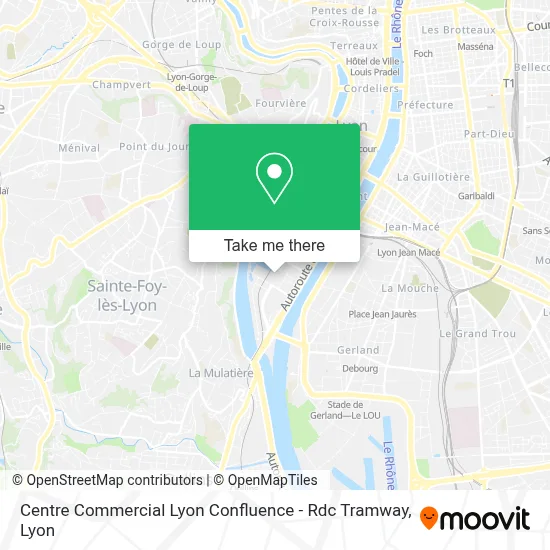Centre Commercial Lyon Confluence - Rdc Tramway map