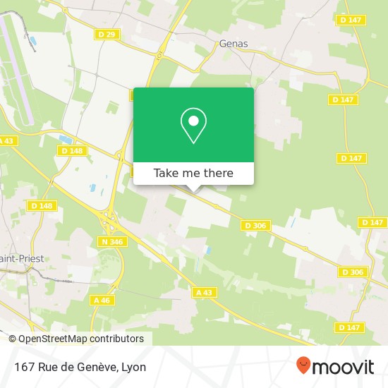 Mapa 167 Rue de Genève