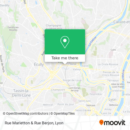 Rue Marietton & Rue Berjon map