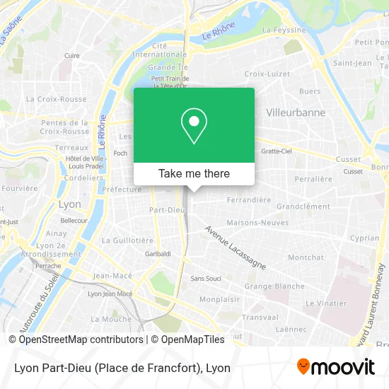 Lyon Part-Dieu (Place de Francfort) map