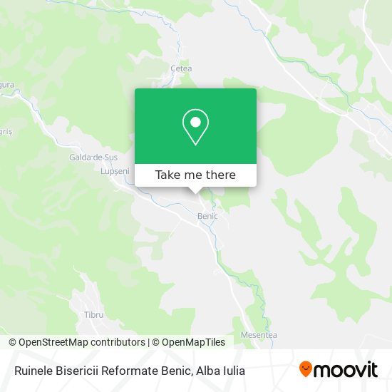 Ruinele Bisericii Reformate Benic map